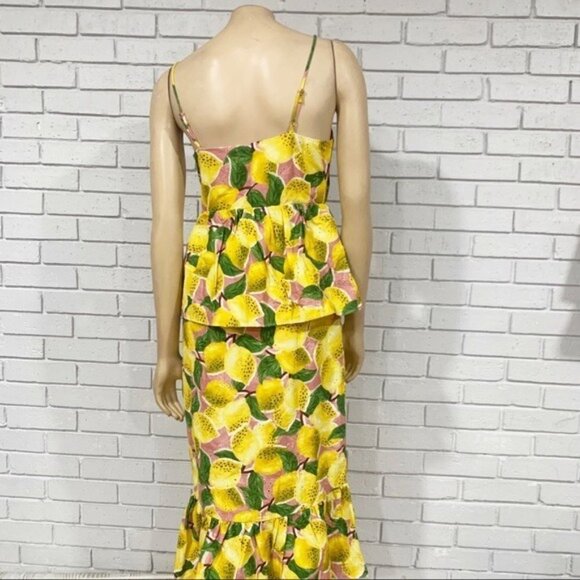 Farm‎ Rio Fresh Lemons Ruffle Midi Dress - Picture 7 of 13